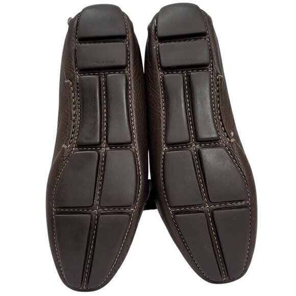 Vintage Prada Leather Drivers Loafers Flats Brown Buckle 35 - Picture 11 of 12